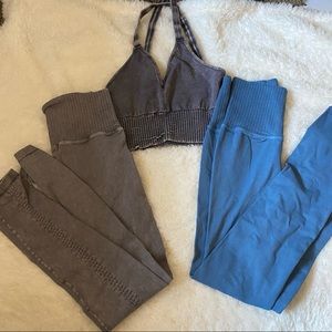Free People movement leggings + bralette bundle
